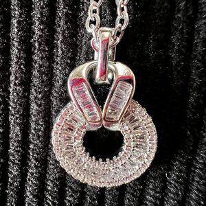 CZ PENDANT & CHAIN NWOT